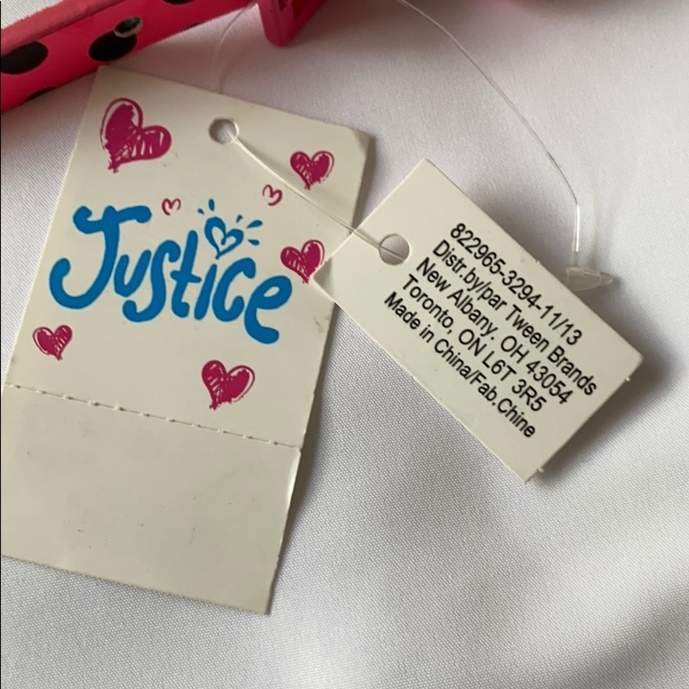 Justice pink kids belt size x-small NWT - Picture 4 of 9